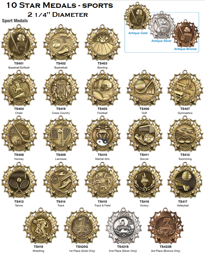 Engraved Medals