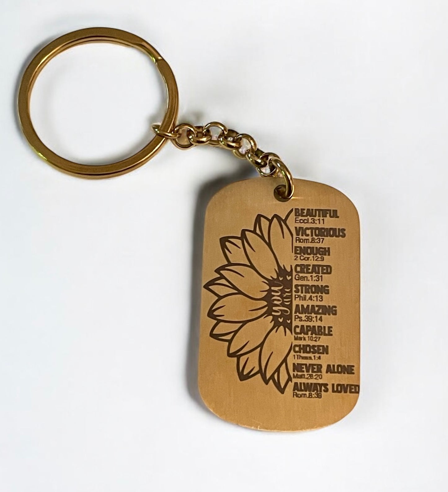 Brushed Stainless Steel Keychains