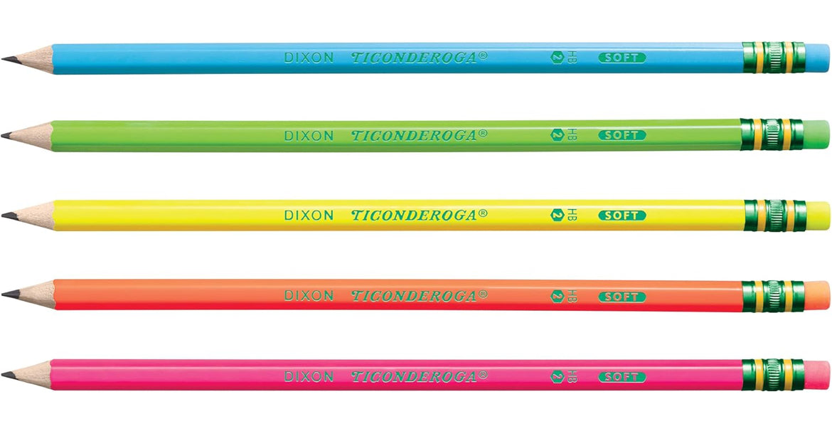 Neon Ticonderoga #2 Pencils