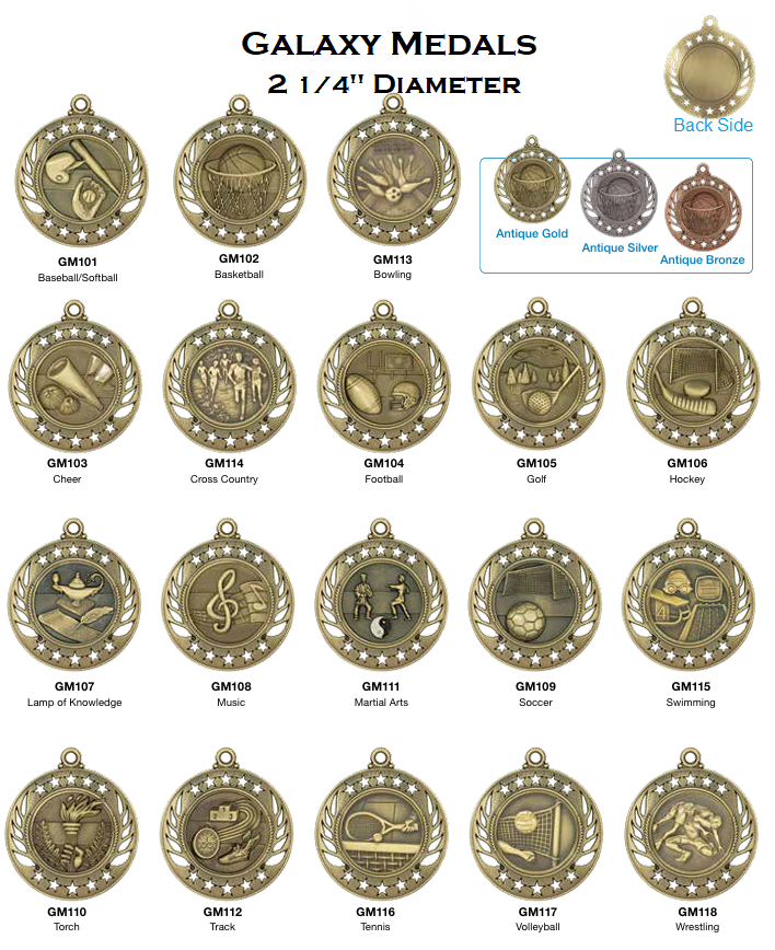 Engraved Medals