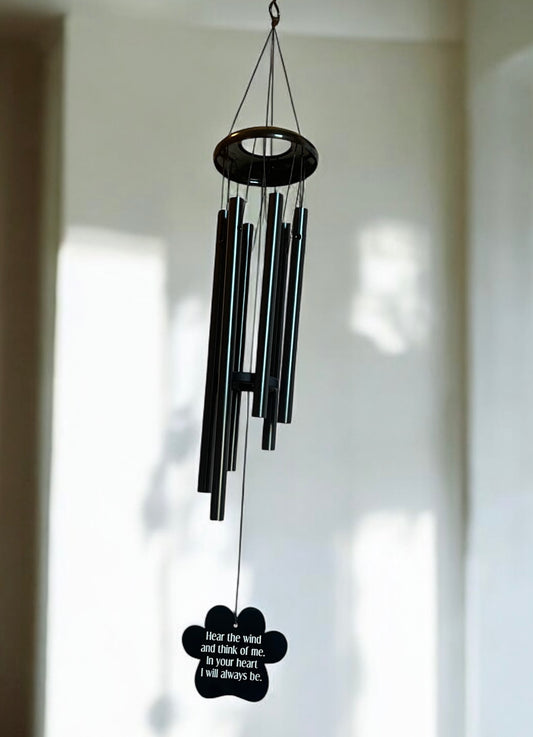 26 inch Black Metal Windchimes