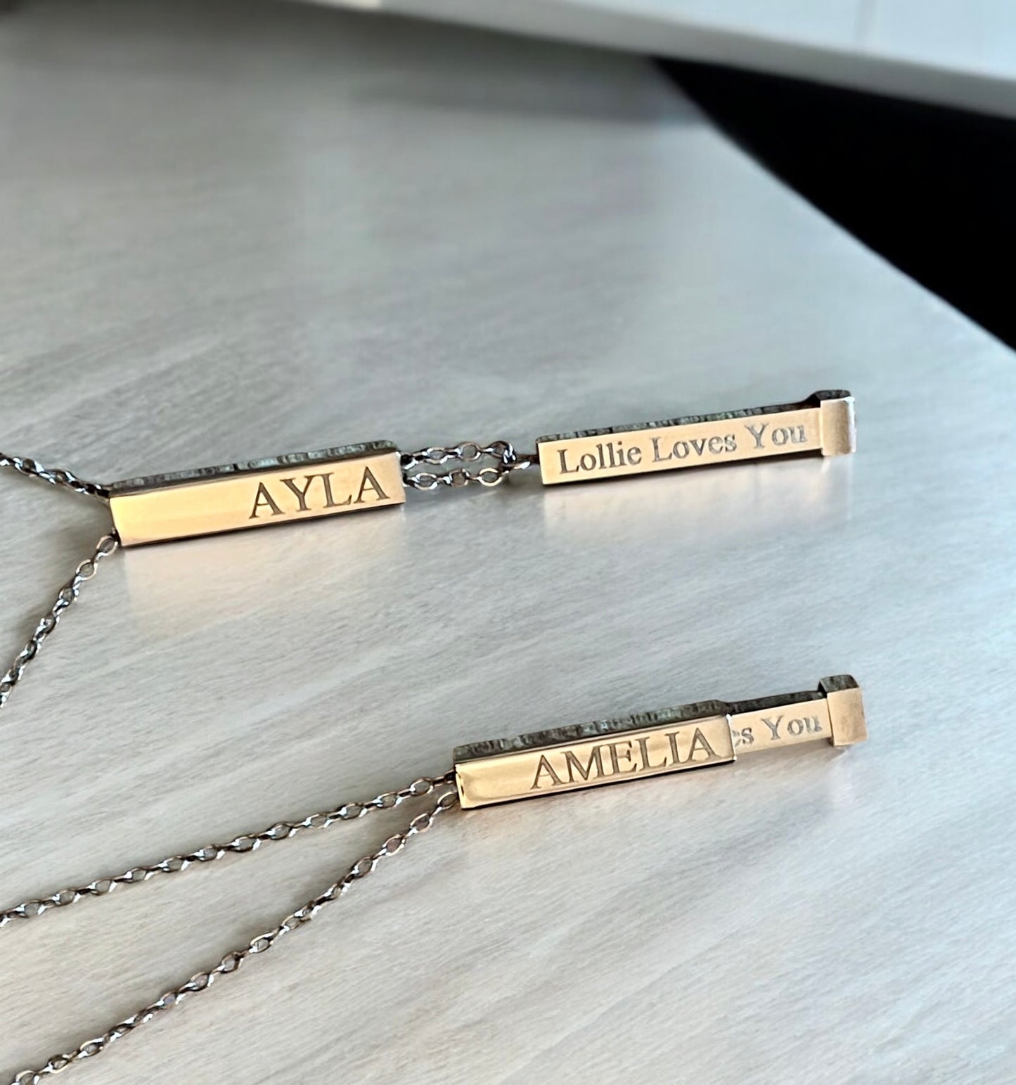 Hidden Message Bar Necklace