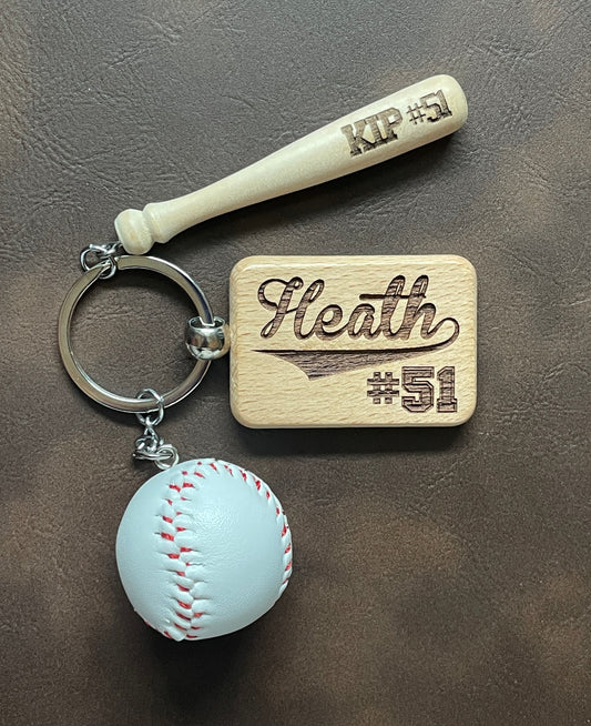 Wood Sports Keychain
