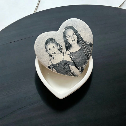 Engraved Ceramic Heart Box