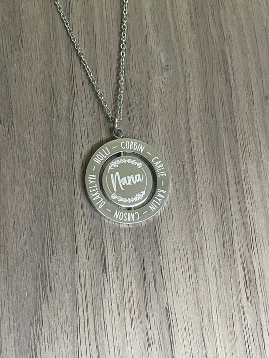 Rotating Circle Necklace