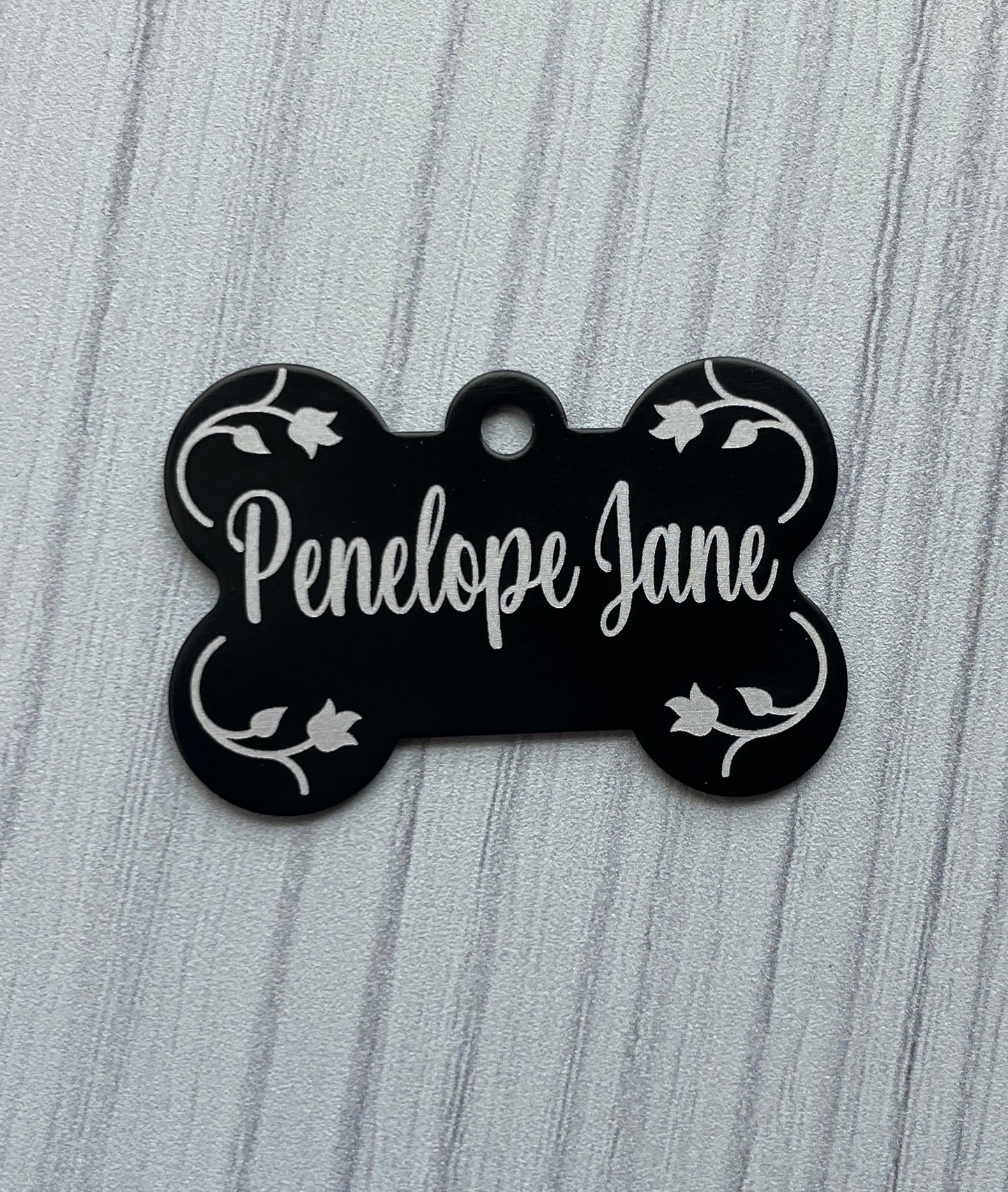 Black Aluminum Pet ID Tags