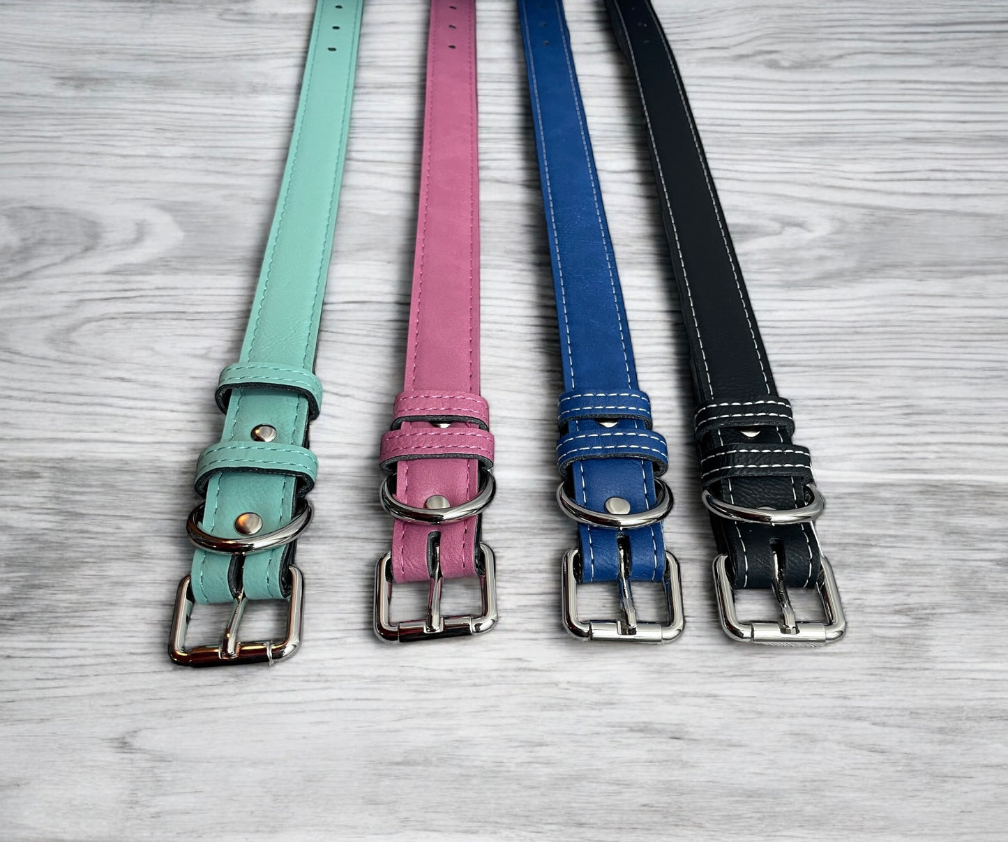 Engraved Leatherette Dog Collars