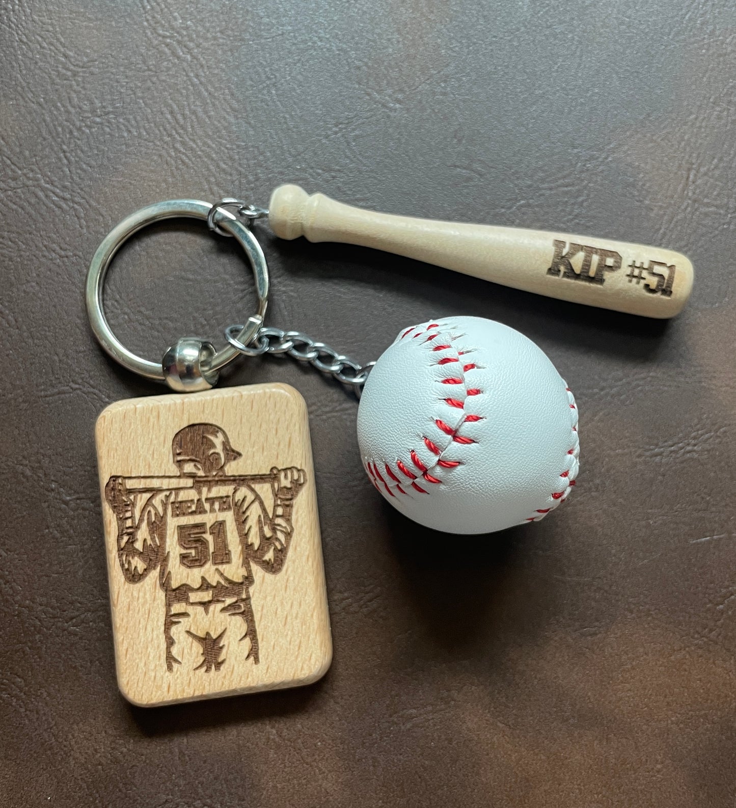 Wood Sports Keychain