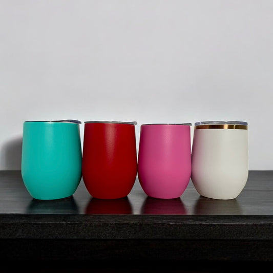 12oz Powder-Coated Wine Tumblers
