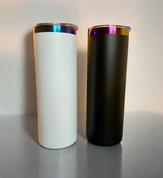 20oz Rainbow Plated Skinny Tumbler