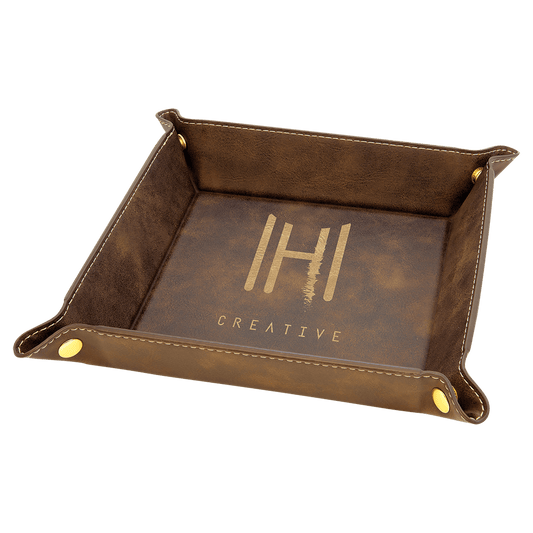 Leatherette Snap-Up Valet Tray