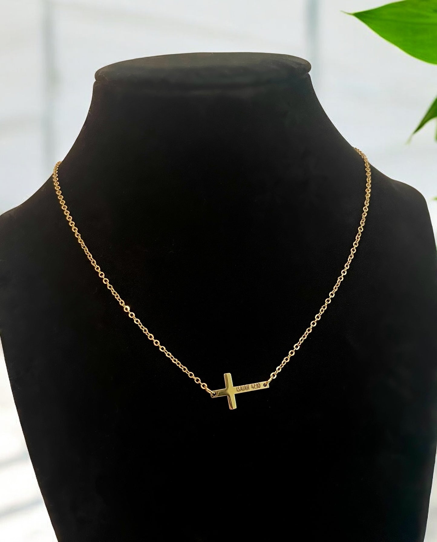 Horizontal Cross Necklace