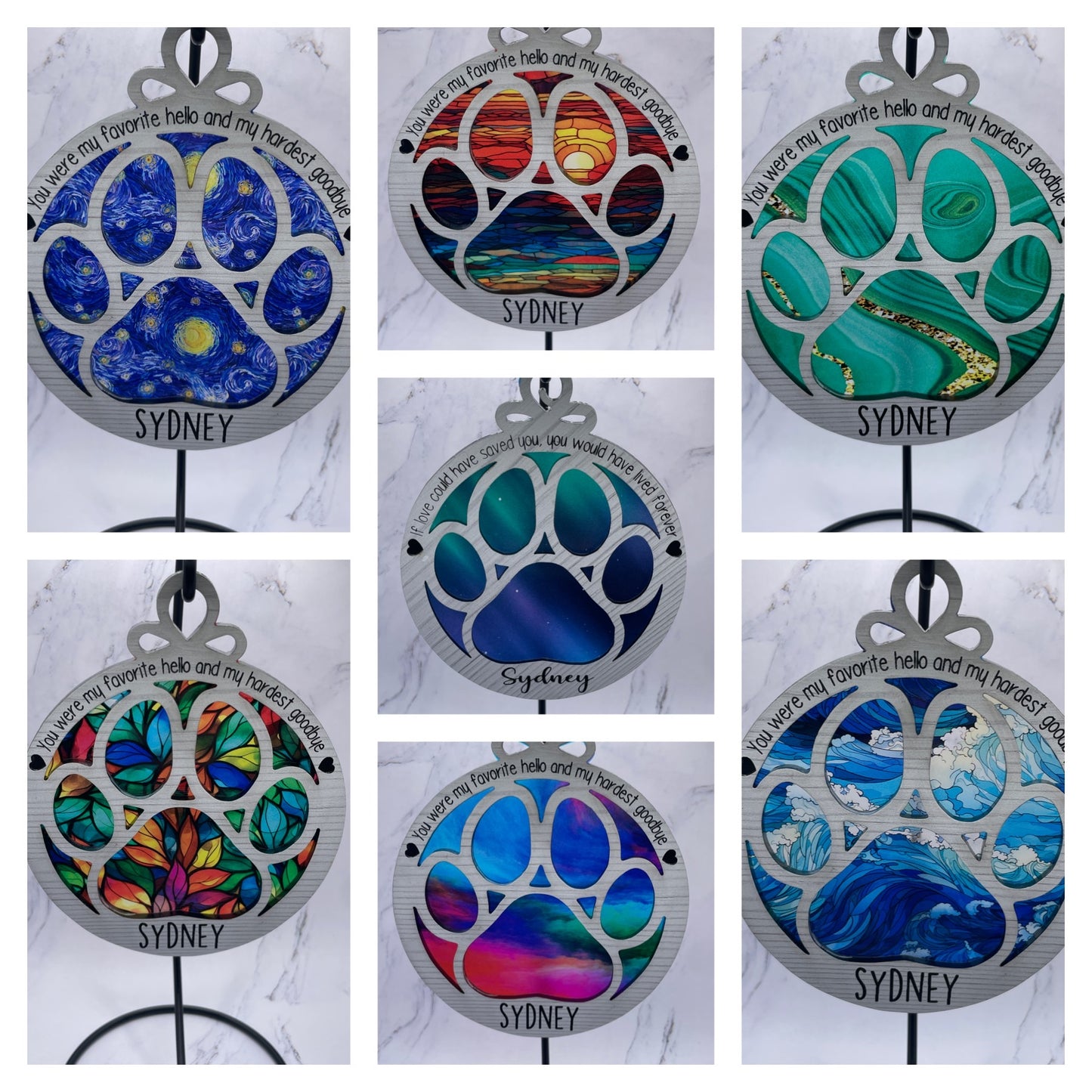 Paw Print Suncatcher