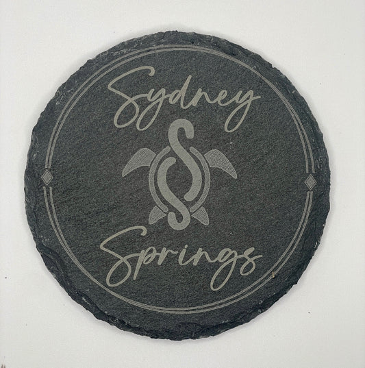 Laser Engraved Slate Coaster